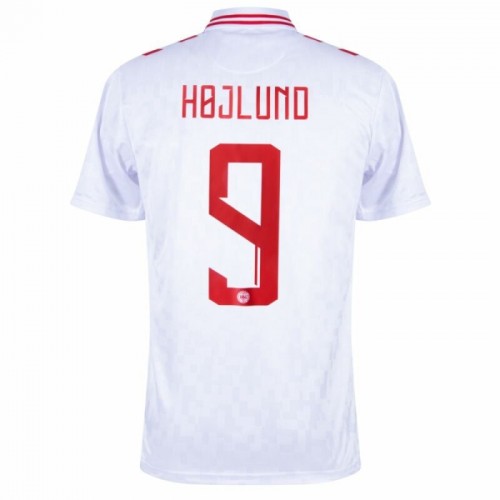 Danmark Hojlund 9 Fotbollströjor Hemma EM 2024 Danmark Hojlund 9 Fotbollströjor Hemma EM 2024